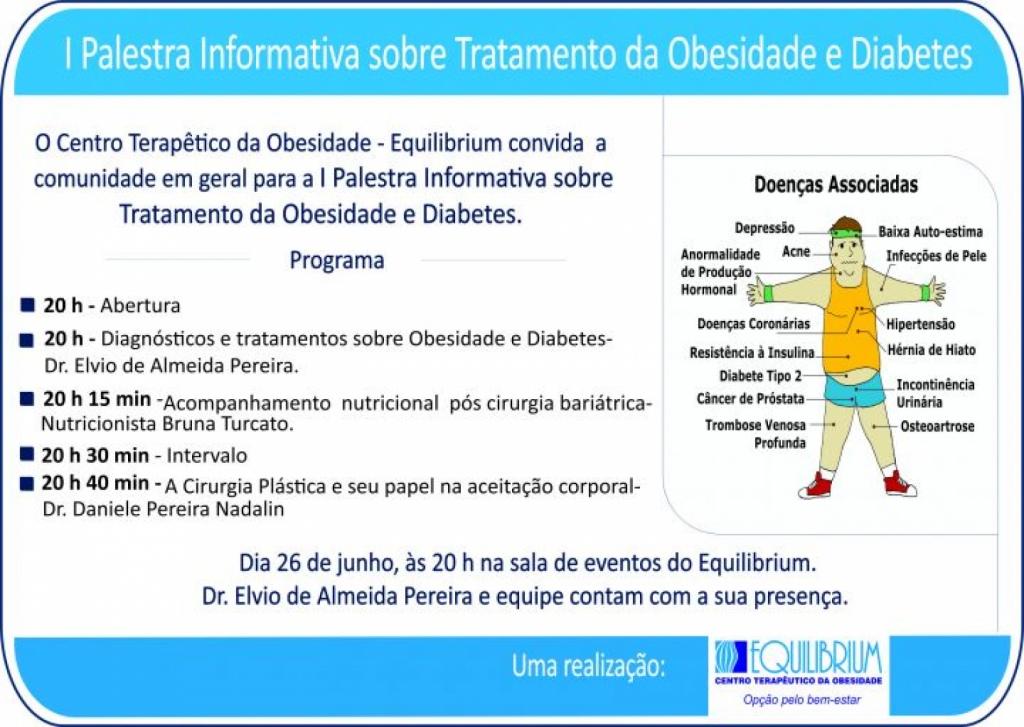 I Palestra Informativa sobre Tratamento da Obesidade e Diabetes